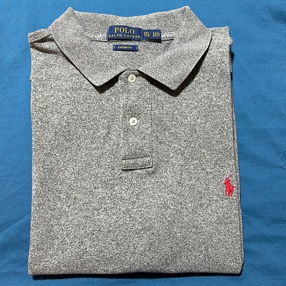 XXL Grey Custom Ralph Lauren Polo shirt - Picture 1 of 4